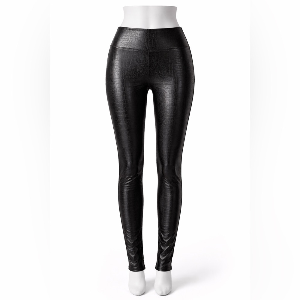 Blue Rain x Francesca’s Croc Embossed Faux Leather Leggings Medium